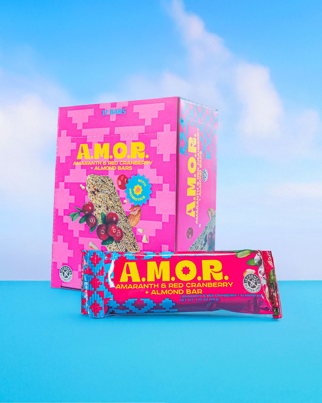 Red Cranberry & Almond Amaranth Bars